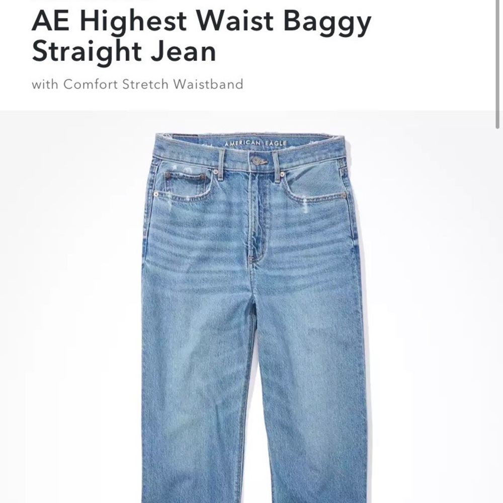 American Eagle Highest Waist Baggy Straight Jean